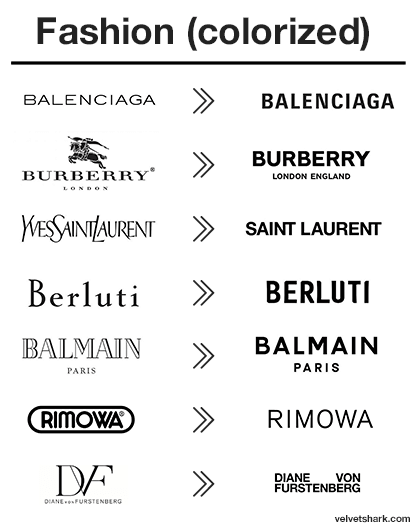 Fashion logos with color
